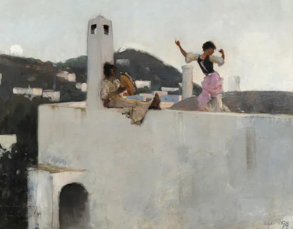 Capri Girl on a Rooftop av John Singer Sargent