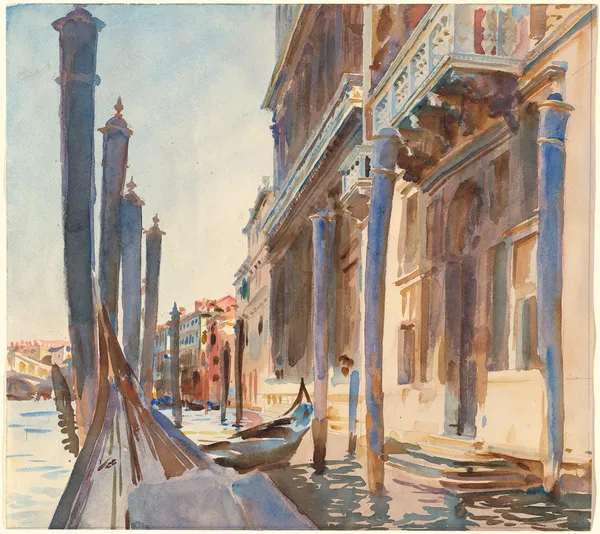 Gondola Moorings on the Grand Canal av John Singer Sargent