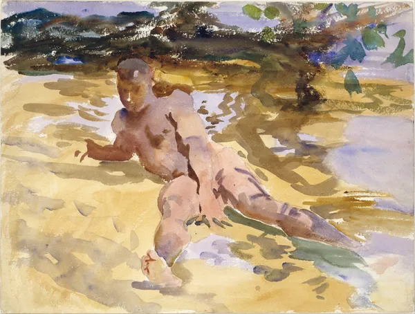 Man on Beach, Florida av John Singer Sargent