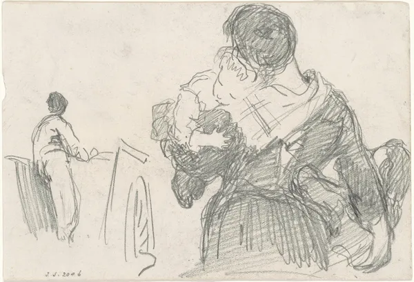 Mother and Child (recto) av John Singer Sargent