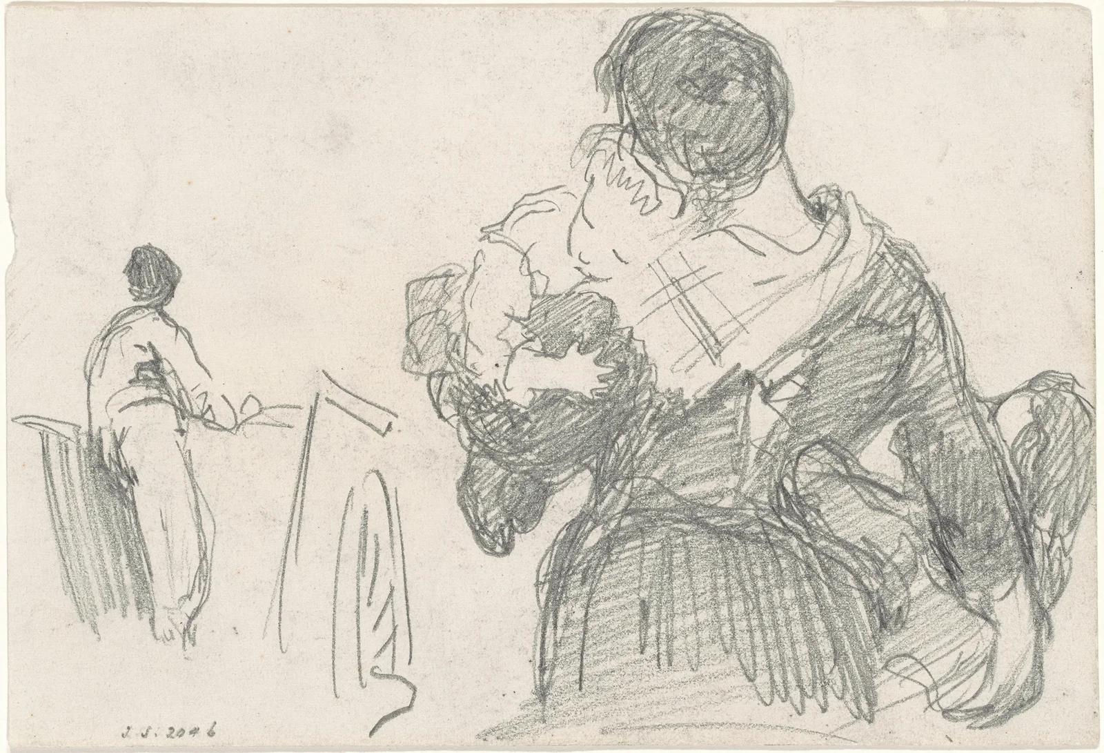 Mother and Child (recto) av John Singer Sargent