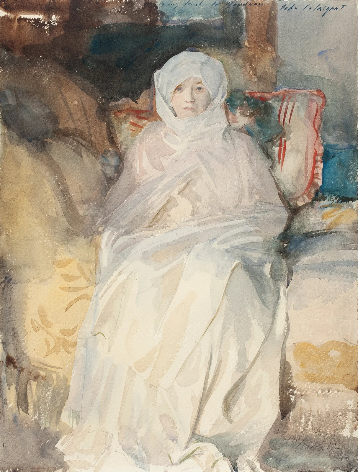 Mrs. Gardner in White av John Singer Sargent