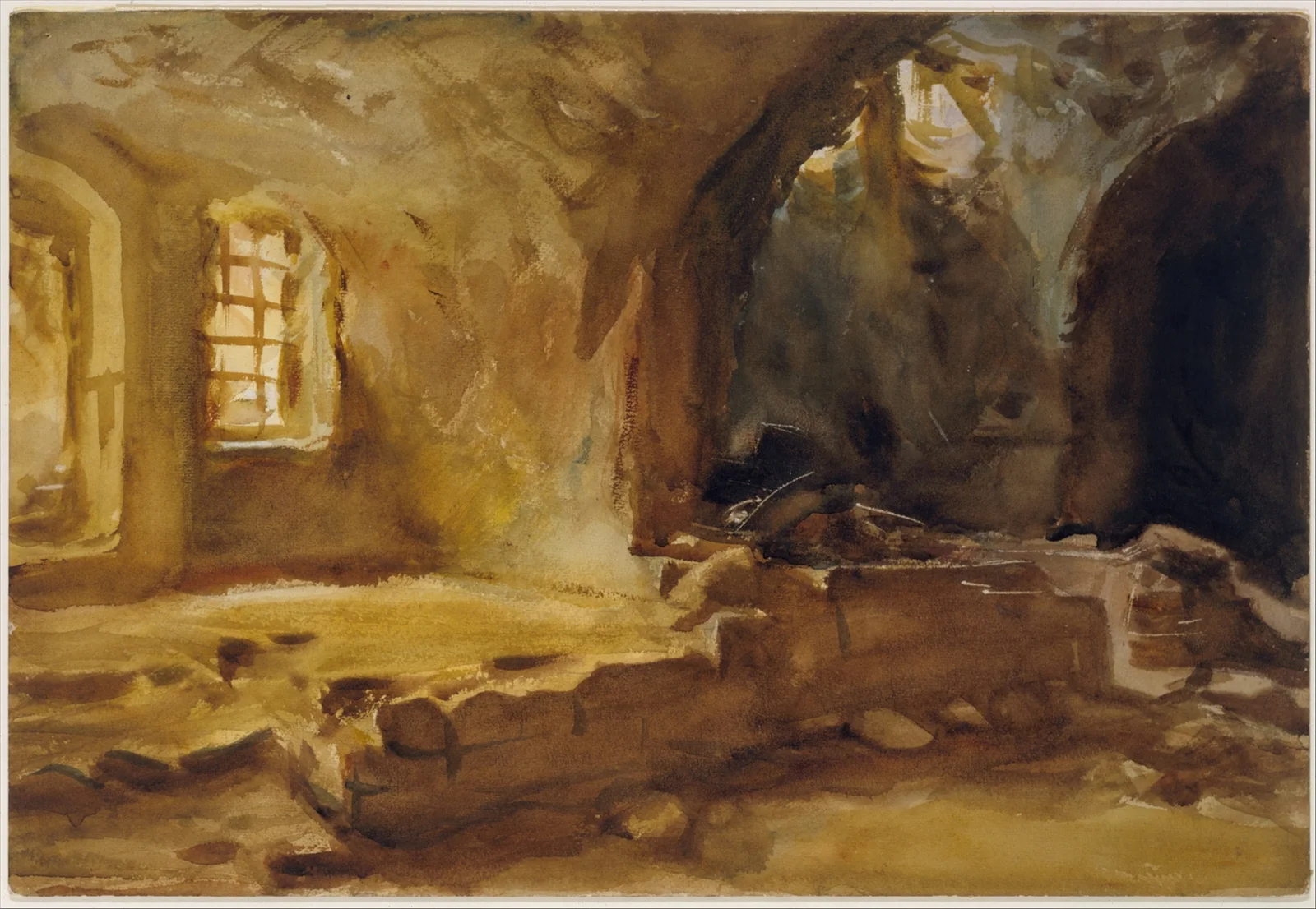 Ruined Cellar—Arras av John Singer Sargent