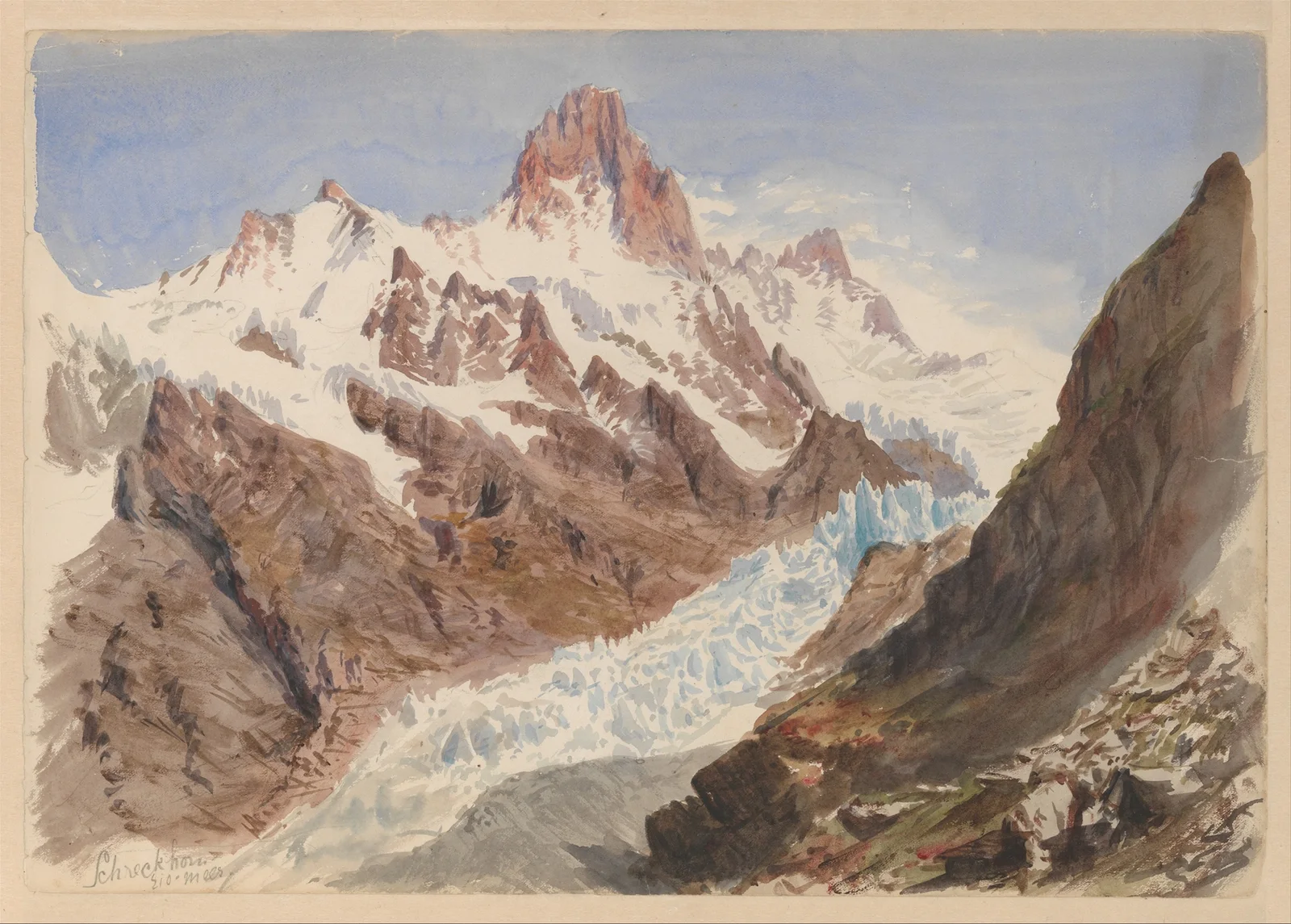 Schreckhorn, Eismeer av John Singer Sargent