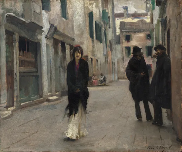 Street in Venice av John Singer Sargent