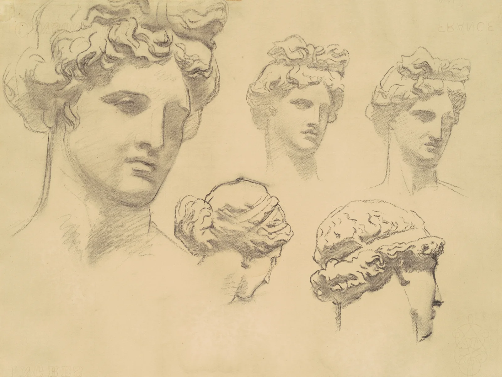 Studies for ‘Apollo and the Muses’ av John Singer Sargent