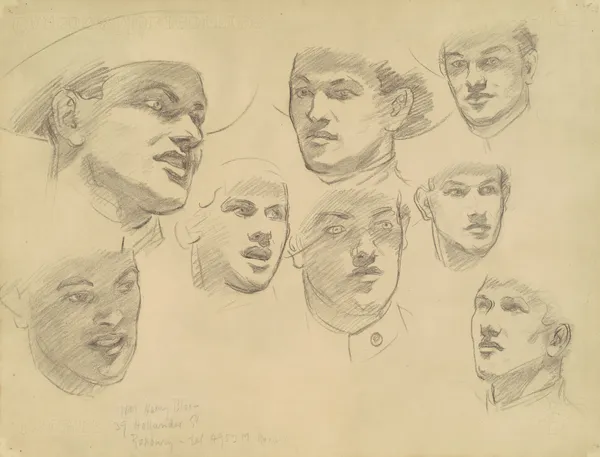 Studies for ‘Entering the War’, 1920 av John Singer Sargent