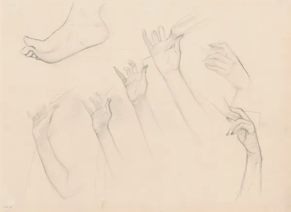 Studies for ‘Fumee d’Ambre Gris’ av John Singer Sargent