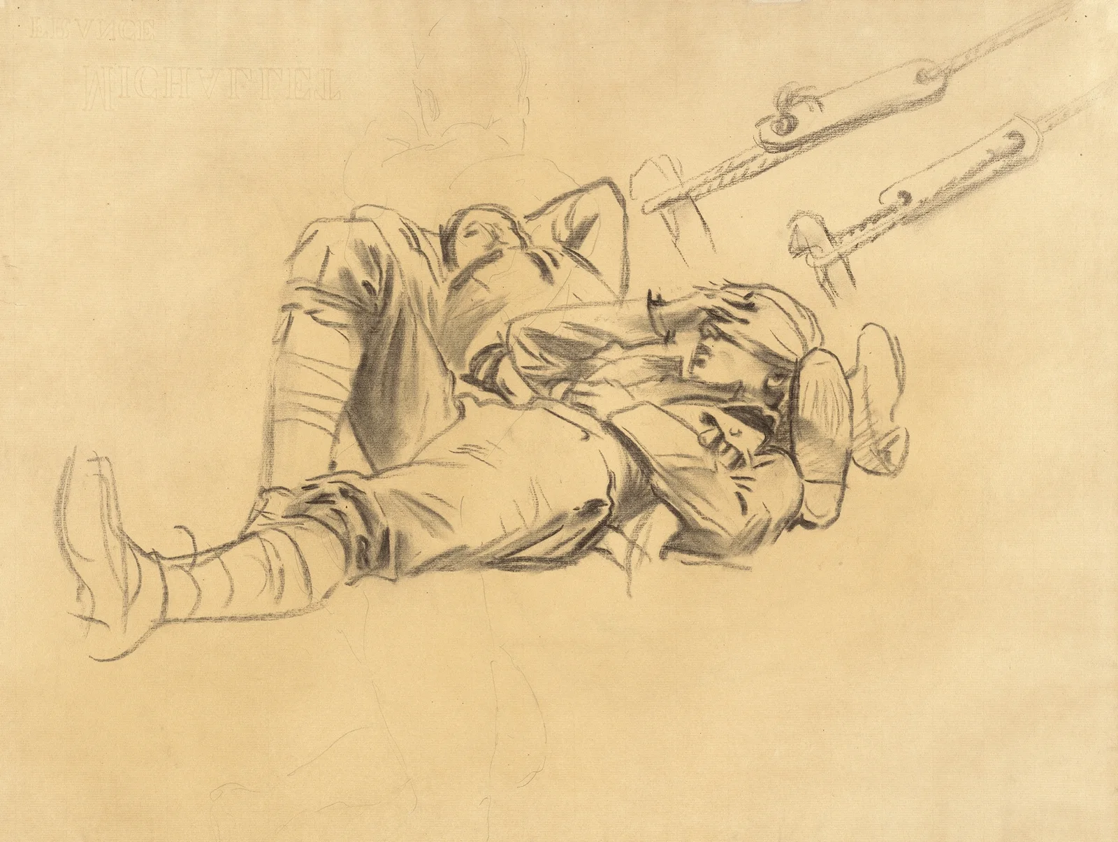 Studies for ‘Gassed’ (recto) II av John Singer Sargent