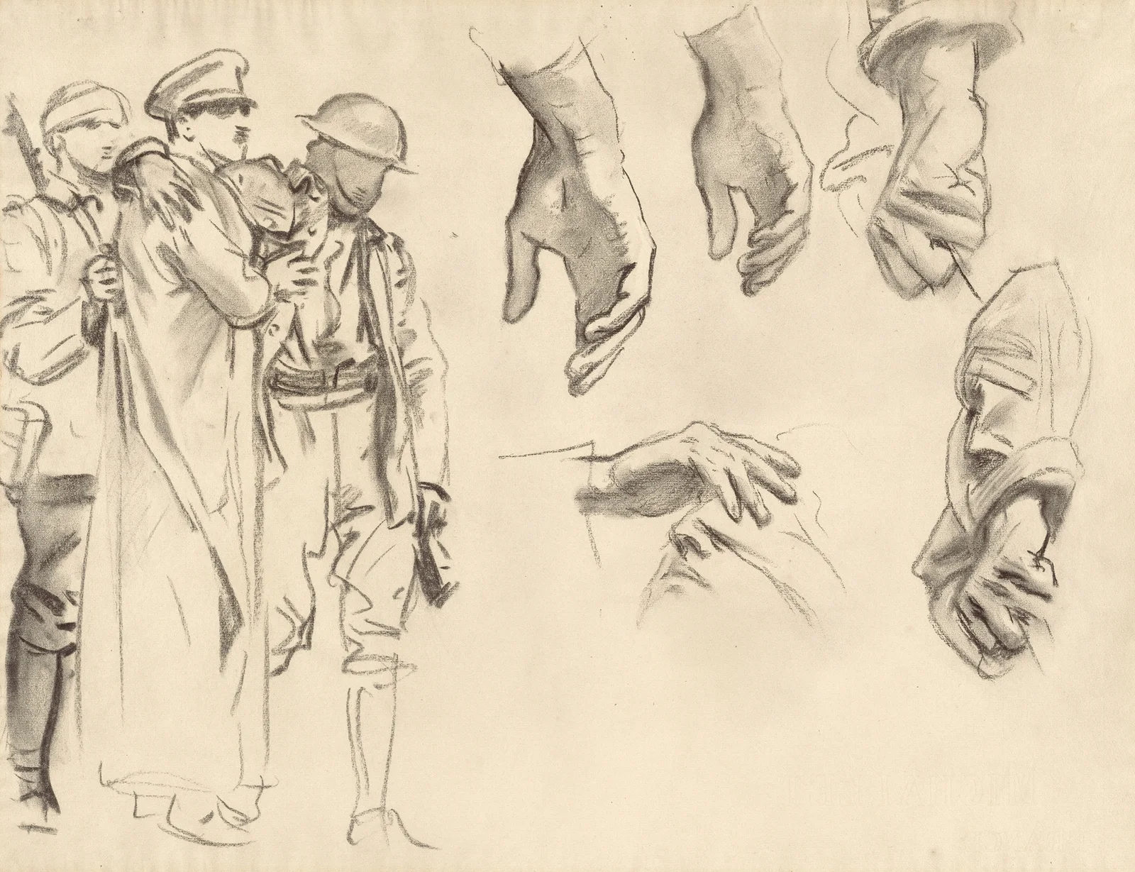 Studies for ‘Gassed’ VI av John Singer Sargent