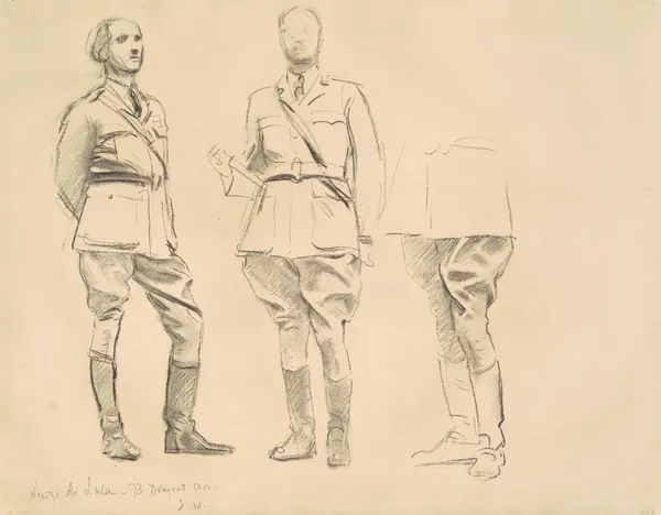 Studies for ‘General Officers of World War I’ av John Singer Sargent