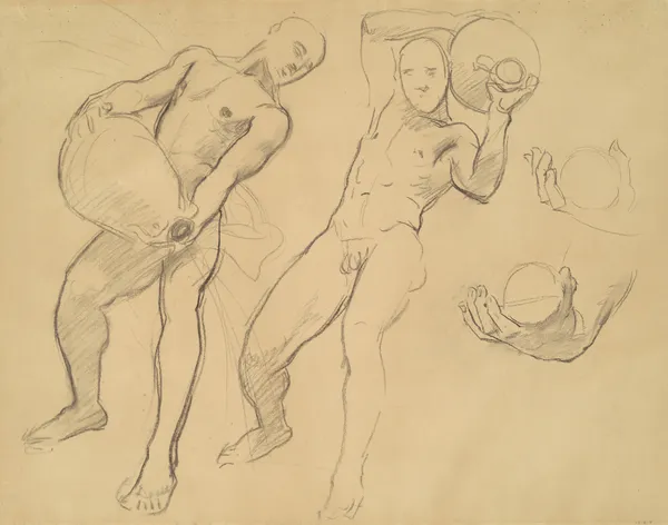 Studies of Notus for ‘The Winds’ av John Singer Sargent