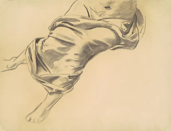Study of a Draped Figure av John Singer Sargent