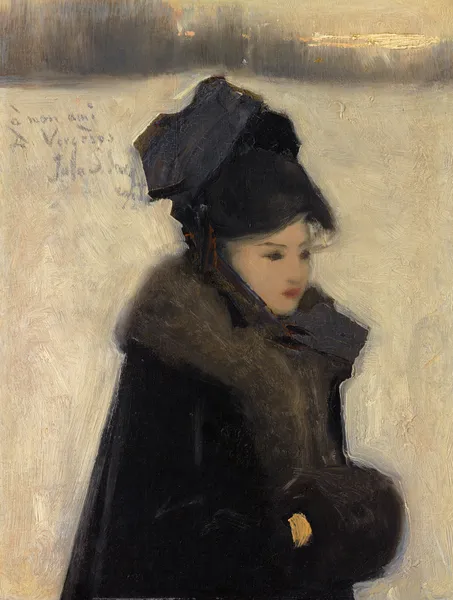 WOMAN WITH FURS av John Singer Sargent