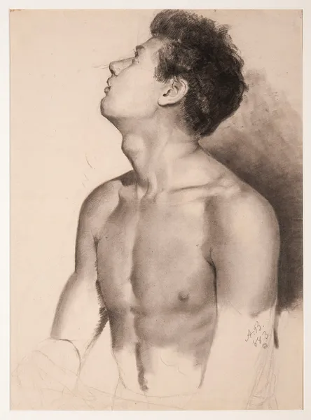 Semi-Nude Male – academic study av Anna Bilińska-Bohdanowicz
