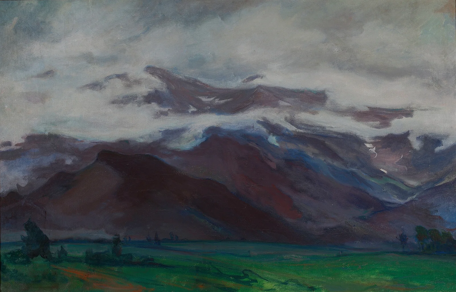 Clouds over flatland below the Tatra Mountains av Władysław Ślewiński