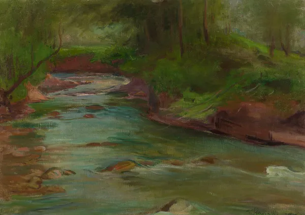 Mountain stream – in the Tatra Mountains below Mt Nosal av Władysław Ślewiński
