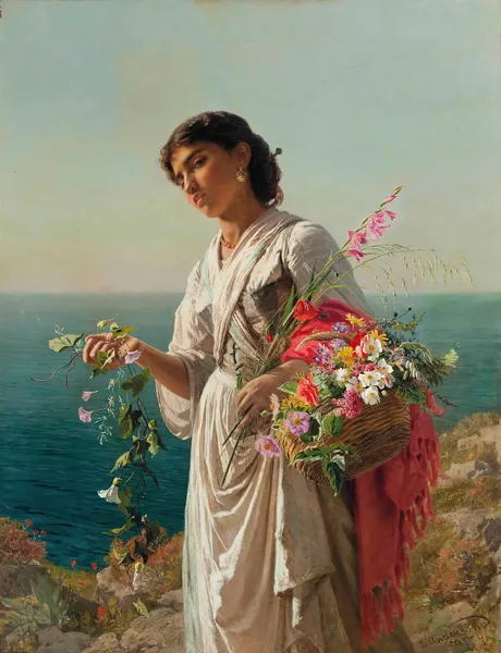 The Flower Girl, Capri av Sophie Anderson