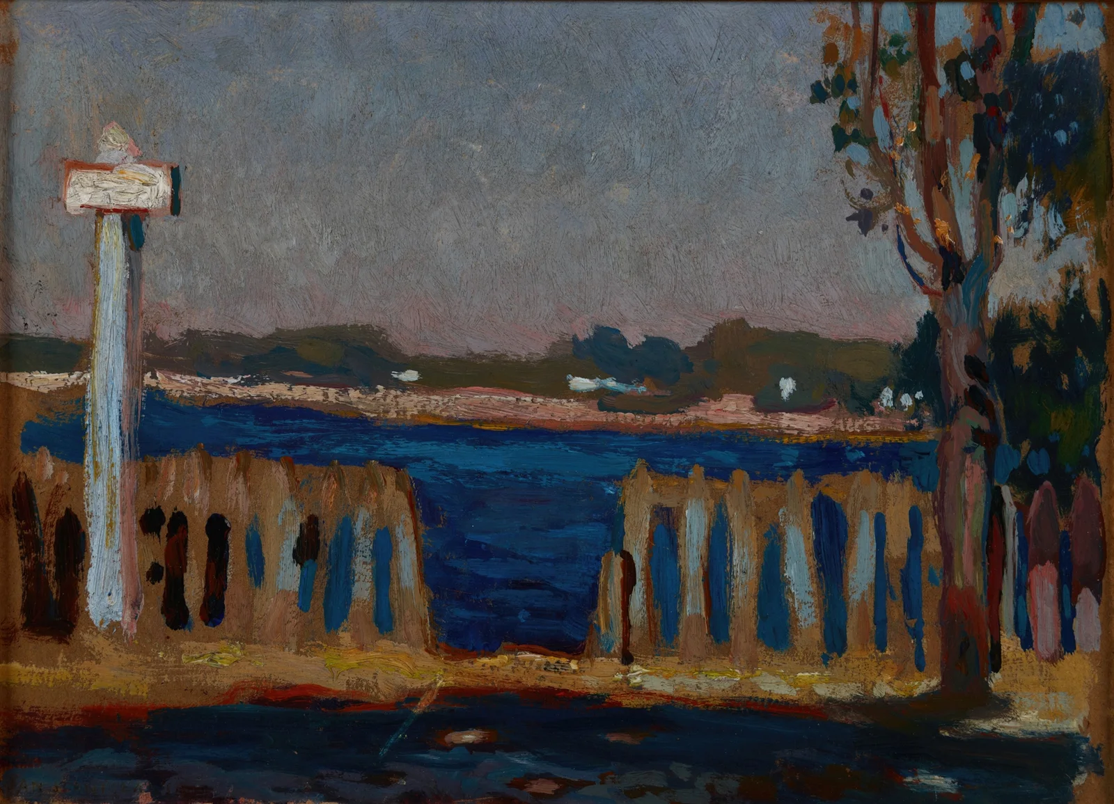 Fence on the River av Jan Stanisławski