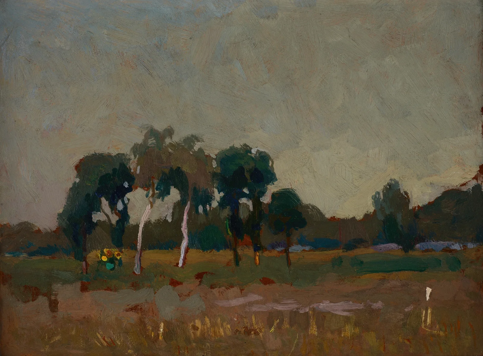 Trees on the Meadow av Jan Stanisławski