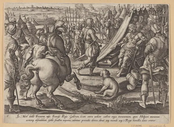 Giovanni De’ Medici before Francis I av Jan van der Straet (Stradanus)