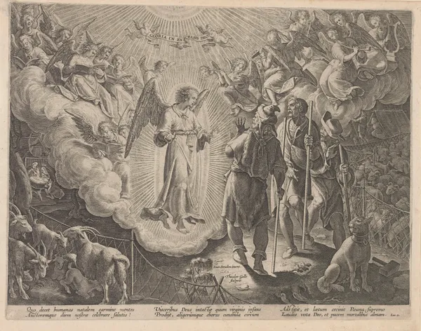 The Annunciation to the Shepherds av Jan van der Straet (Stradanus)