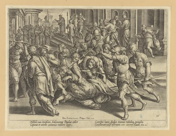 The Arrest of St Paul av Jan van der Straet (Stradanus)