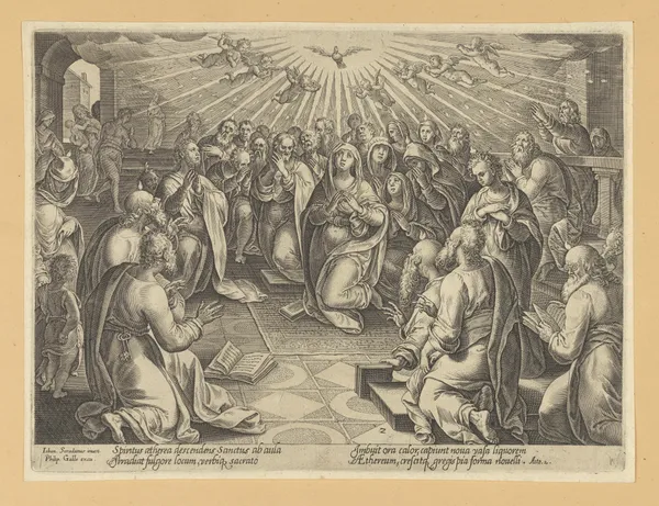 The Descent of The Holy Ghost av Jan van der Straet (Stradanus)