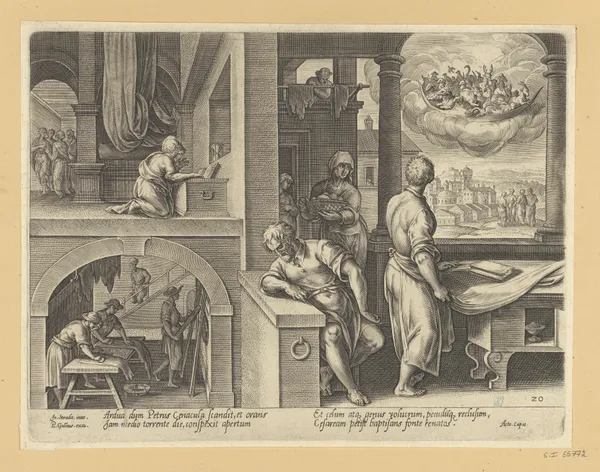 The Vision of St Peter av Jan van der Straet (Stradanus)