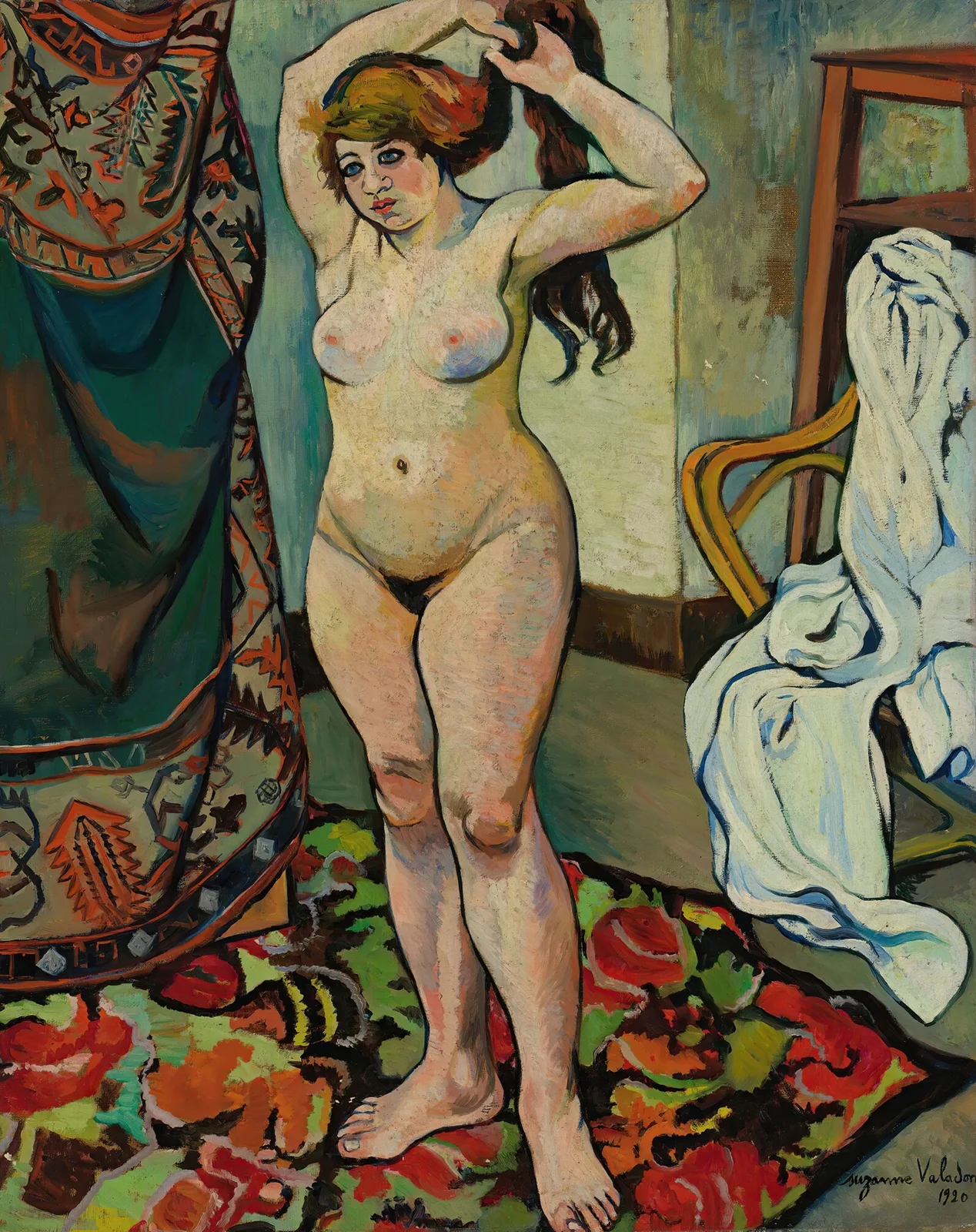 Gilbert Nue Se Coiffant av Suzanne Valadon