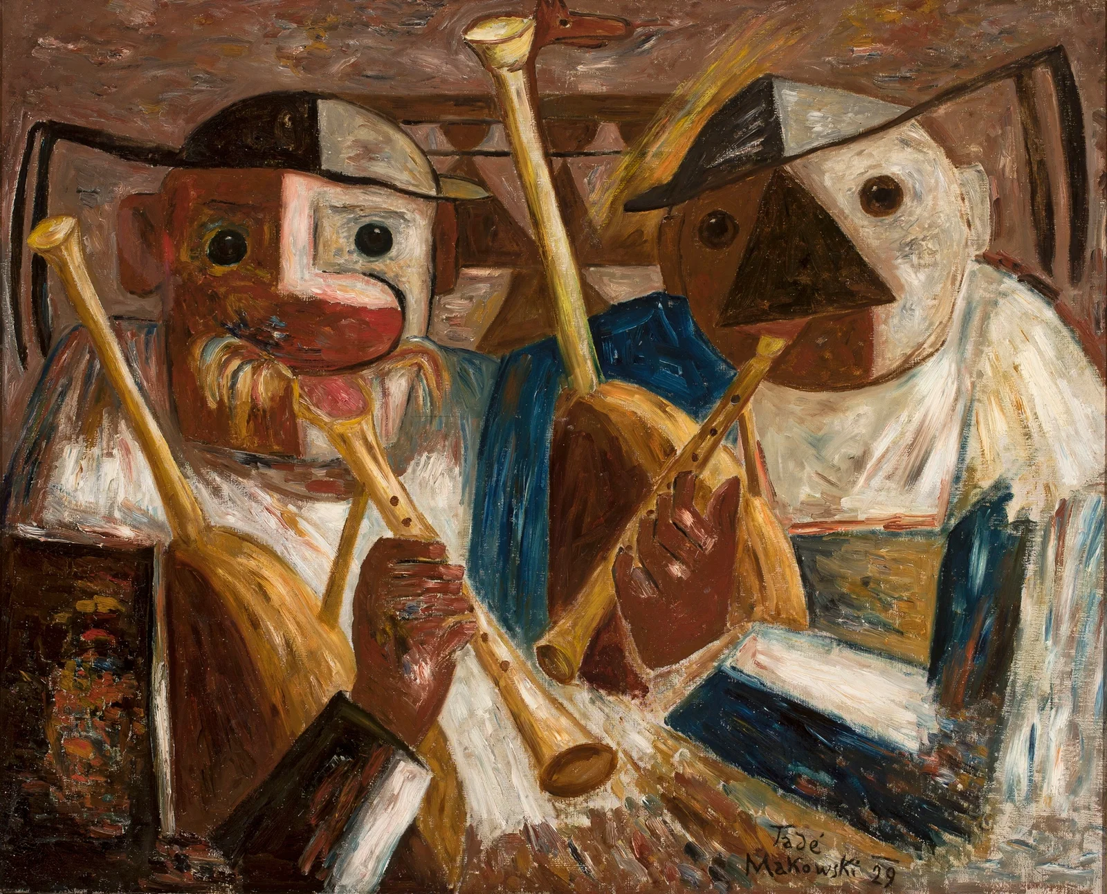 Bagpiper (Joueurs de biniou) av Tadeusz Makowski