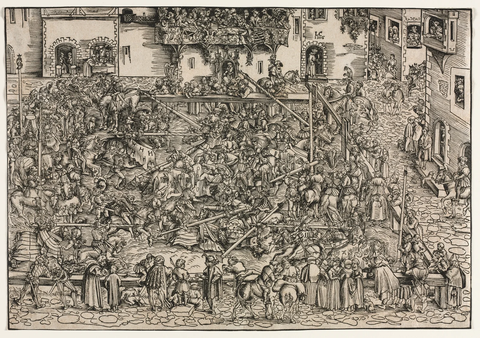 A Tournament av Lucas Cranach the Elder