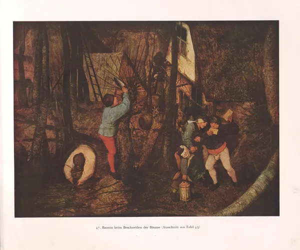 Bauern beim Beschneiden der Bäume av Pieter Bruegel The Elder