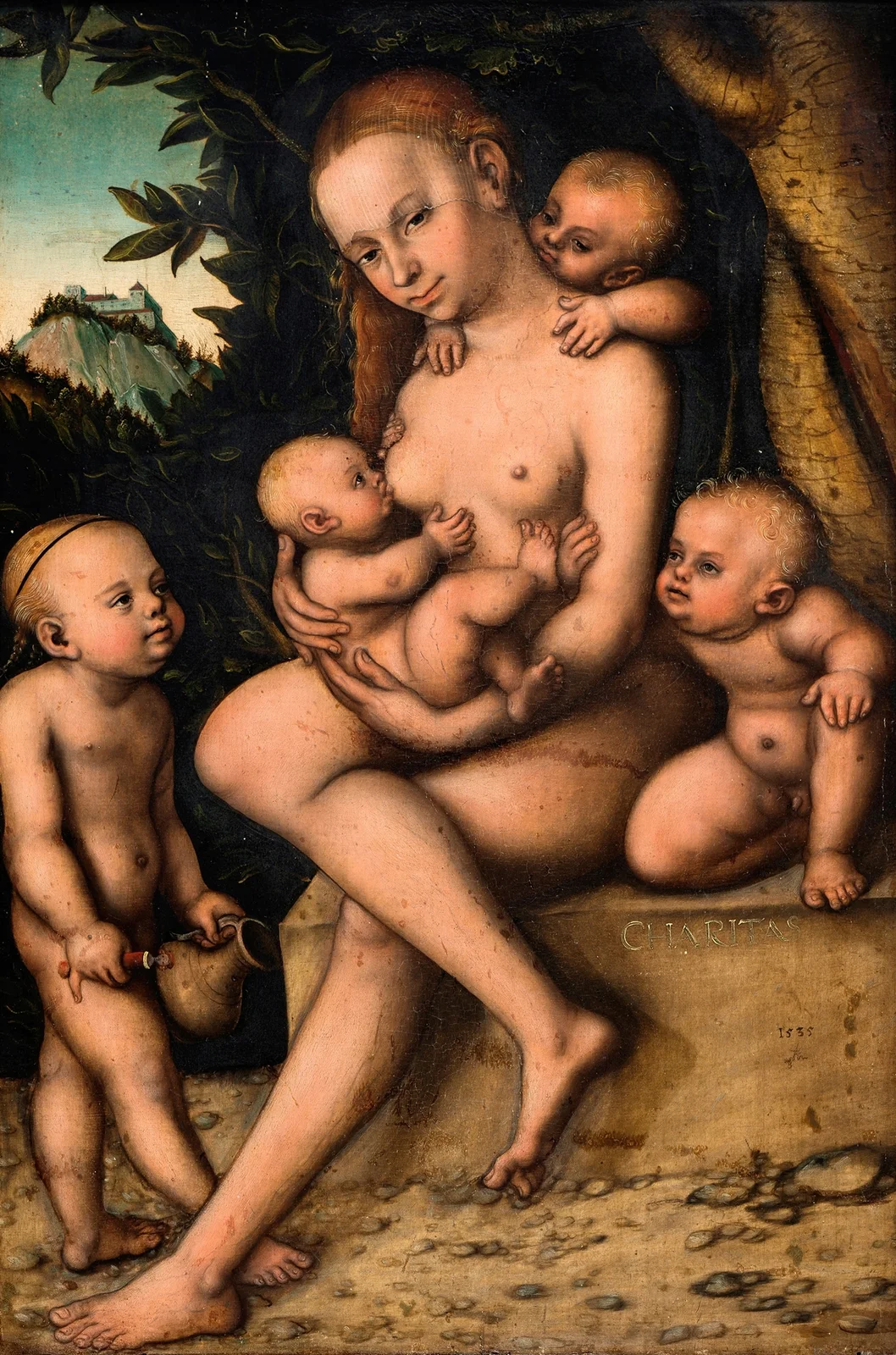 Caritas av Lucas Cranach the Elder