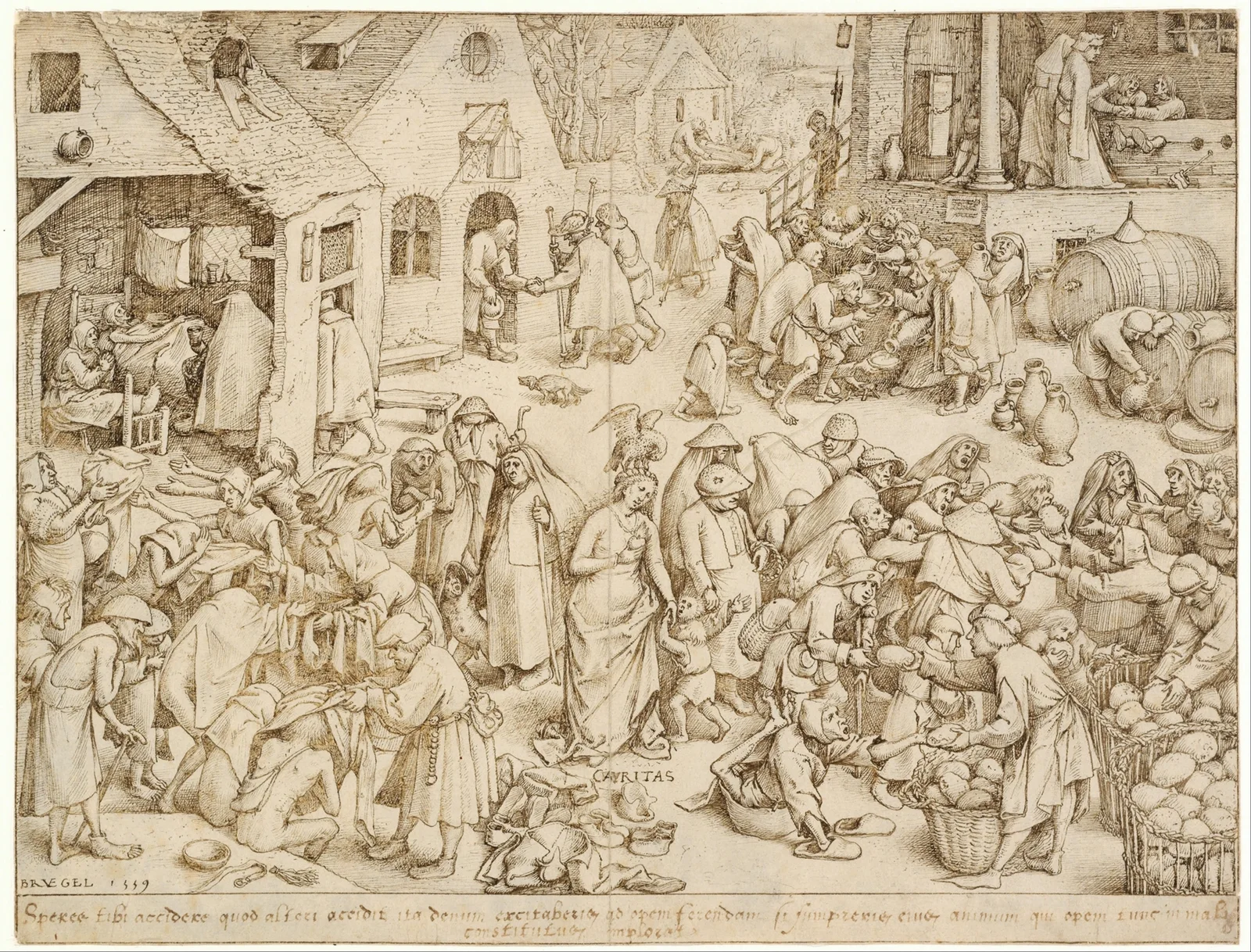 Caritas (Charity) av Pieter Bruegel The Elder