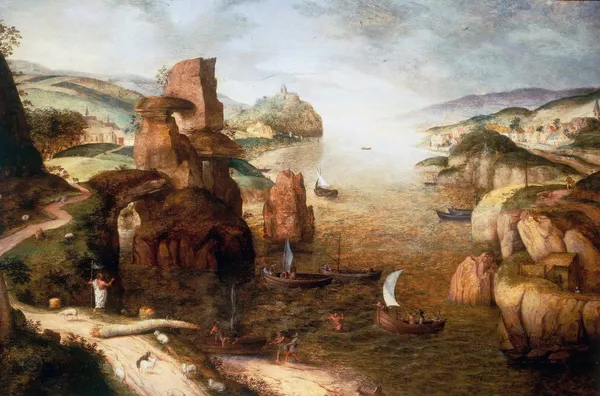 Christ and Apostles at the Sea of Galilee av Pieter Bruegel The Elder
