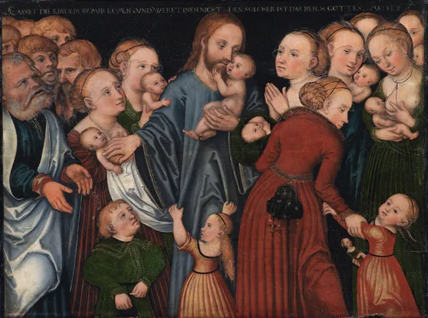 Christ Blessing the Children, 1537 av Lucas Cranach the Elder
