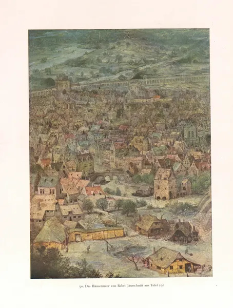 Das Häusermeer von Babel av Pieter Bruegel The Elder