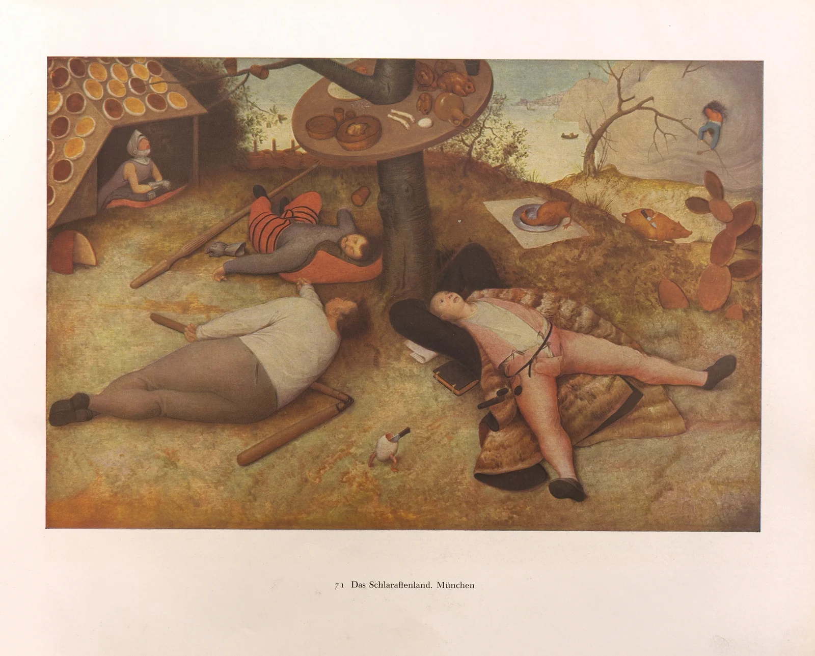 Das Schlaraftenland (16th century) av Pieter Bruegel The Elder