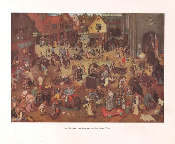 Der Streit des Karnevals mit den Fasten – nr 1 av Pieter Bruegel The Elder