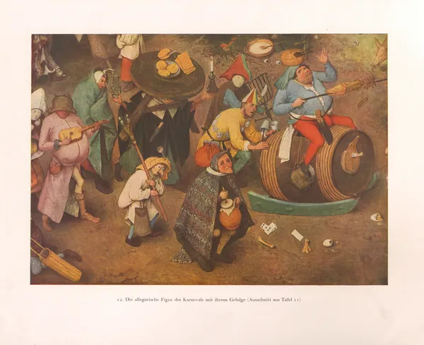 Die allegorische Figur des Karnevals mit ihrem Gefolge av Pieter Bruegel The Elder