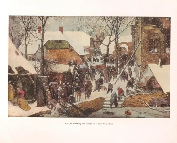 Die Anbetung der Könige im Schnee av Pieter Bruegel The Elder