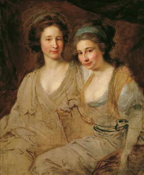 Die Gräfinnen Caroline und Zoë Thomatis av Johann Baptist von Lampi the Elder