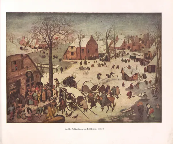 Die Volkszählung zu Bethlehem av Pieter Bruegel The Elder