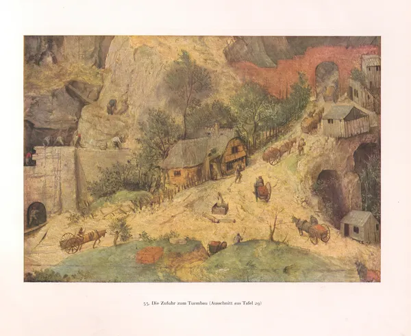 Die Zufuhr zum Turmbau av Pieter Bruegel The Elder