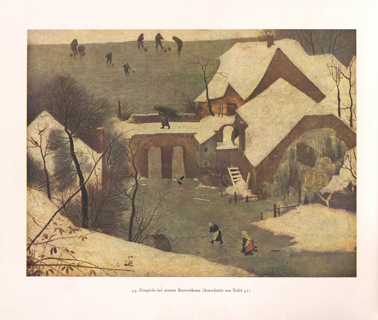Eisspiele bei einem Bauernhaus (16th century) av Pieter Bruegel The Elder