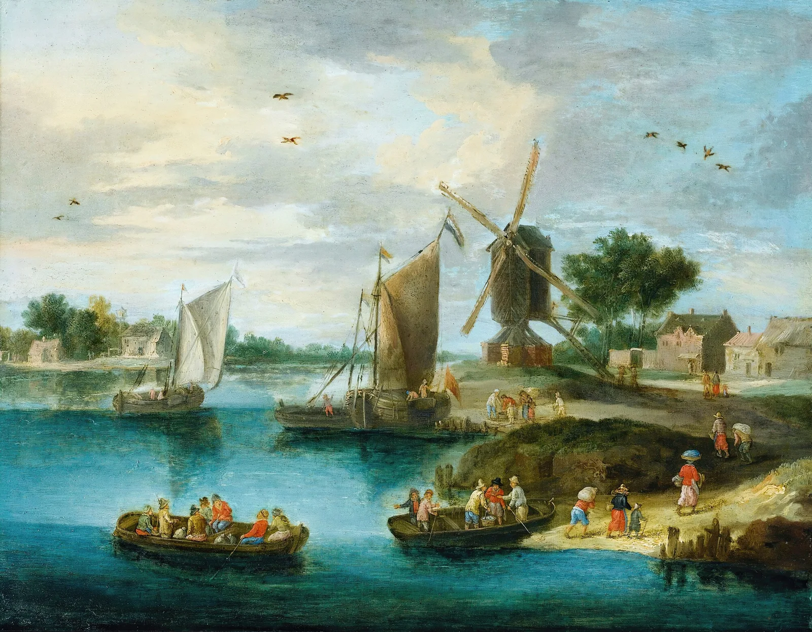 Landscape With A Mill av Jan Van Kessel The Elder