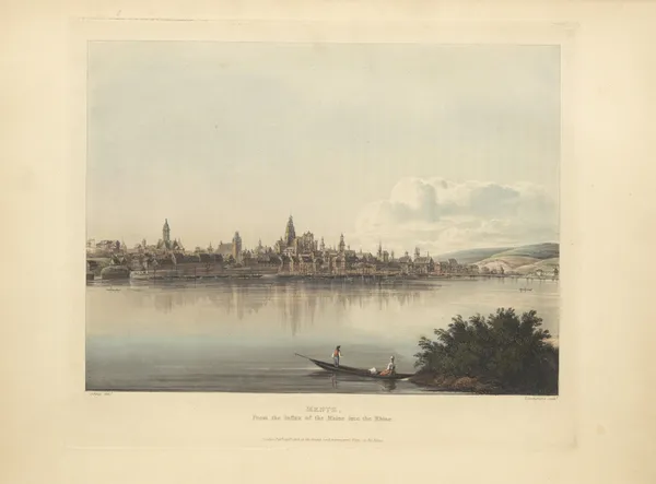 Mentz, from the Influx of the Maine into the Rhine av Christian Georg Schütz the elder