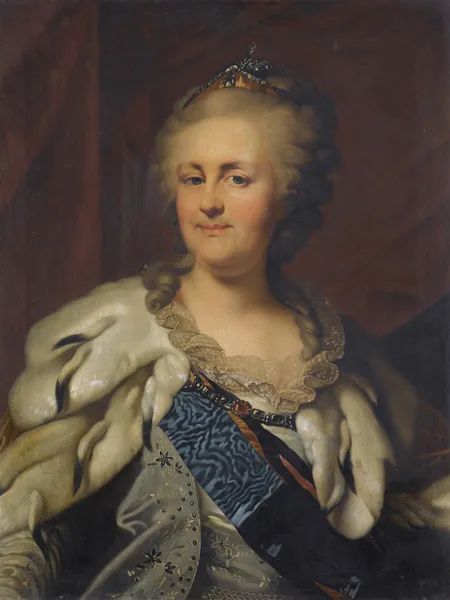 Portrait Of Catherine The Great av Johann Baptist von Lampi the Elder