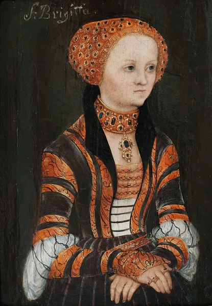 Portrait of St. Bridget of Sweden av Lucas Cranach the Elder